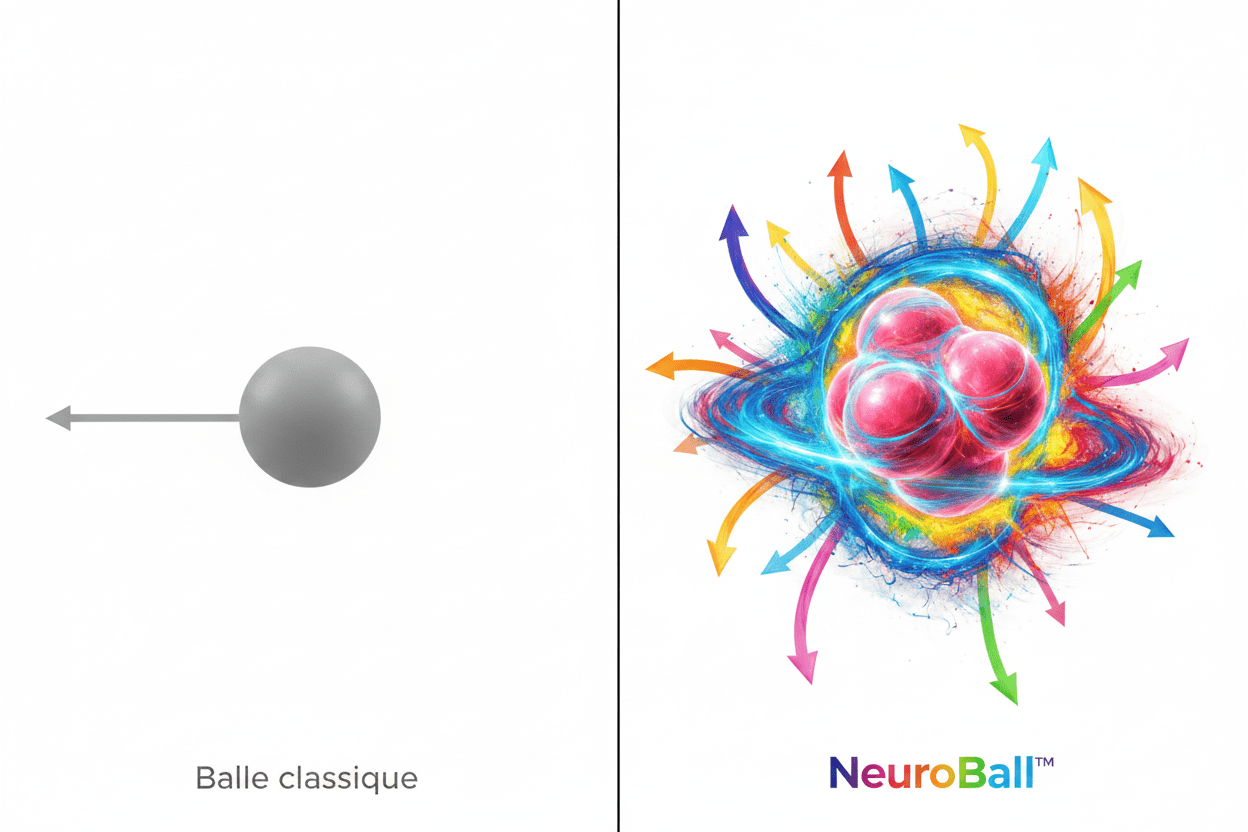 NeuroBall™ vs balle classique comparaison balle de réflexes vs balle ordinaire pour améliorer coordination et réflexes