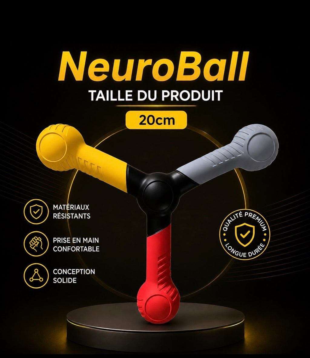 NeuroBall Pro - 20Cm Stick Triangulaire Ergonomique