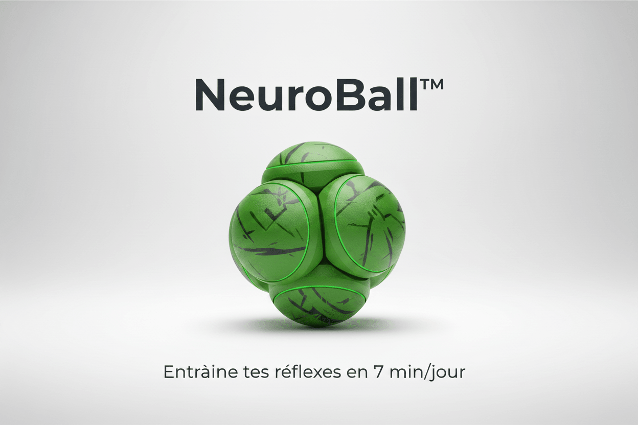 NeuroBall™ vert 5,5 cm – petite balle à rebond sensorielle pour réflexes, idéale chat, chien et enfant.