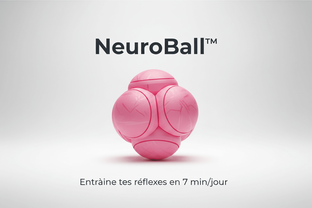 NeuroBall™ rose 5,5 cm – petite balle à rebond sensorielle pour réflexes, idéale chat, chien et enfant.